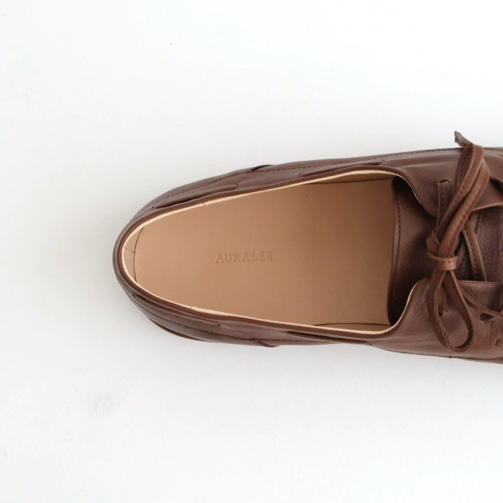 SOFT LEATHER DECK SHOES #BROWN [A26SS03QD]