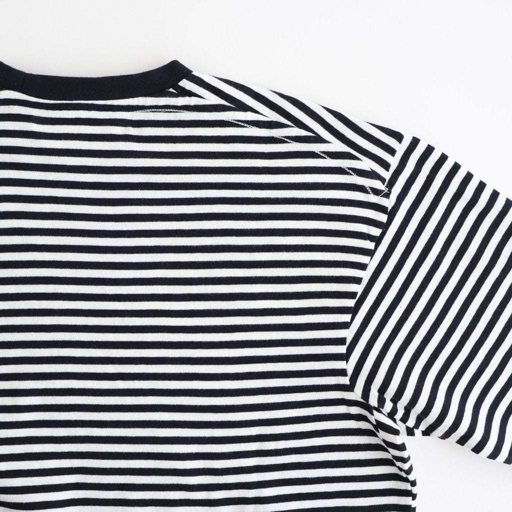 ムラ糸Tシャツ ロングスリーブ Slub Yarn Long-Sleeve T-Shirt #WHITE/NAVY [33061008]