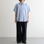 Button Shirt – Wide S/S #BLUE [11061113]