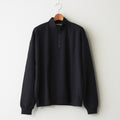 ELASTIC HIGH GAUGE SWEAT HALF ZIP P/O #INK BLACK [A26SP01NU]