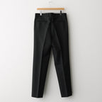 BLUEFACED WOOL TWO-TUCK SLACKS #CHARCOAL NAVY STRIPE [A25AP02BS]