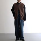 L-G Zip-up Vest #Brown [2403-020]