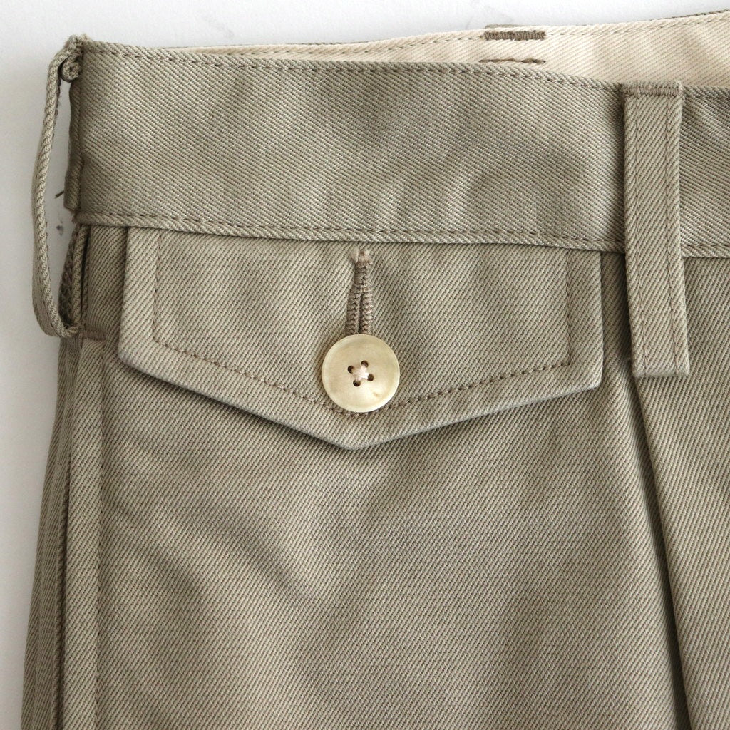 WASHED FINX CHINO ONE-TUCK PANTS #LIGHT KHAKI [A25SP02FC