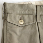 WASHED FINX CHINO ONE-TUCK PANTS #LIGHT KHAKI [A25SP02FC]