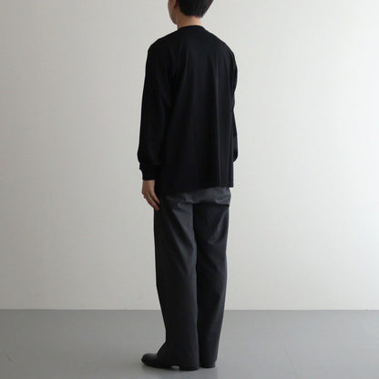 LUSTER PLAITING L/S TEE #BLACK [A00P01GT]