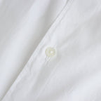 BROAD S/S OVERSIZED BAND COLLAR SHIRT #WHITE [GM231-50083B]