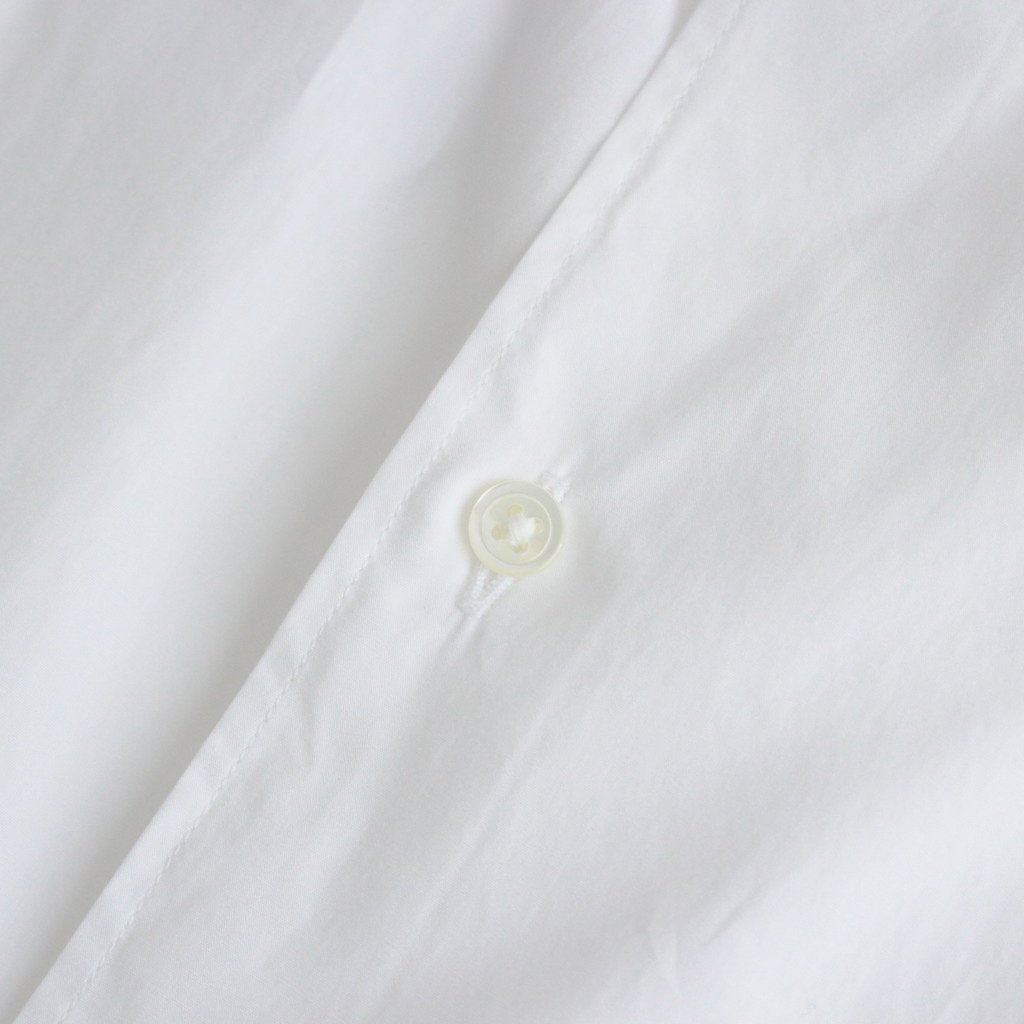 BROAD S/S OVERSIZED BAND COLLAR SHIRT #WHITE [GM231-50083B]