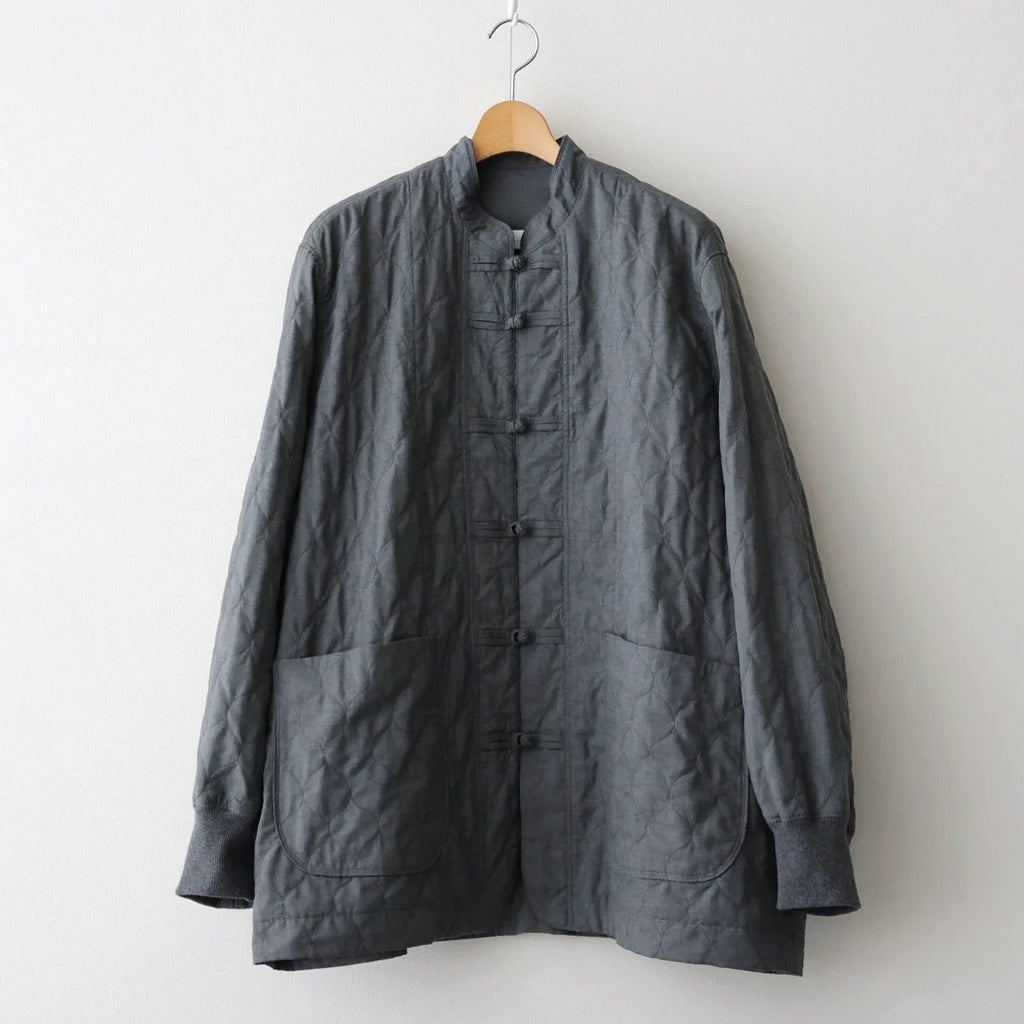 LAMA SHETLAND WOOL TWEED ZIP BLOUSON #KHAKI TWEED [A24AB03LS