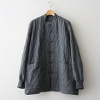 NCHRJK - ポリエステル&レーヨン・クリア ツイル・キルト チャイナジャケット #91 Dark Grey mix [SN_NC0401JK]