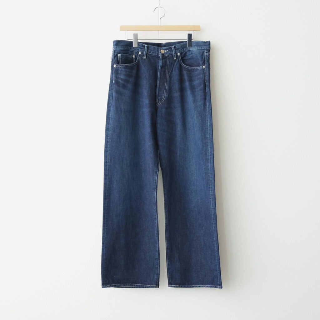 Selvage Denim Five Pocket Wide Straight Pants #INDIGO DARK FADE [GU263-40059DB]