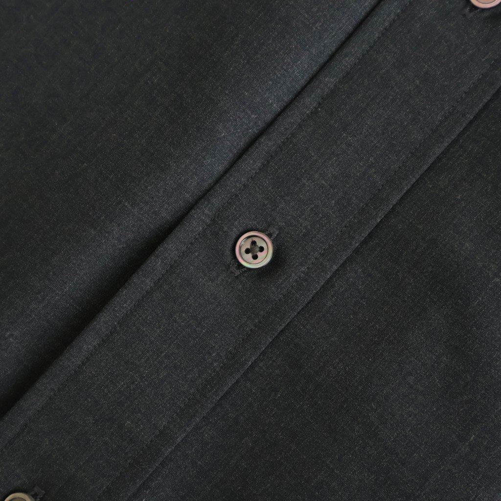 Fine Wool Heather Oversized S/S B.D. Shirt #CHARCOAL [GM261-50319]