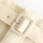 SUPER FINE TROPICAL WOOL TWO-TUCK SLACKS #IVORY [A25SP04MT]