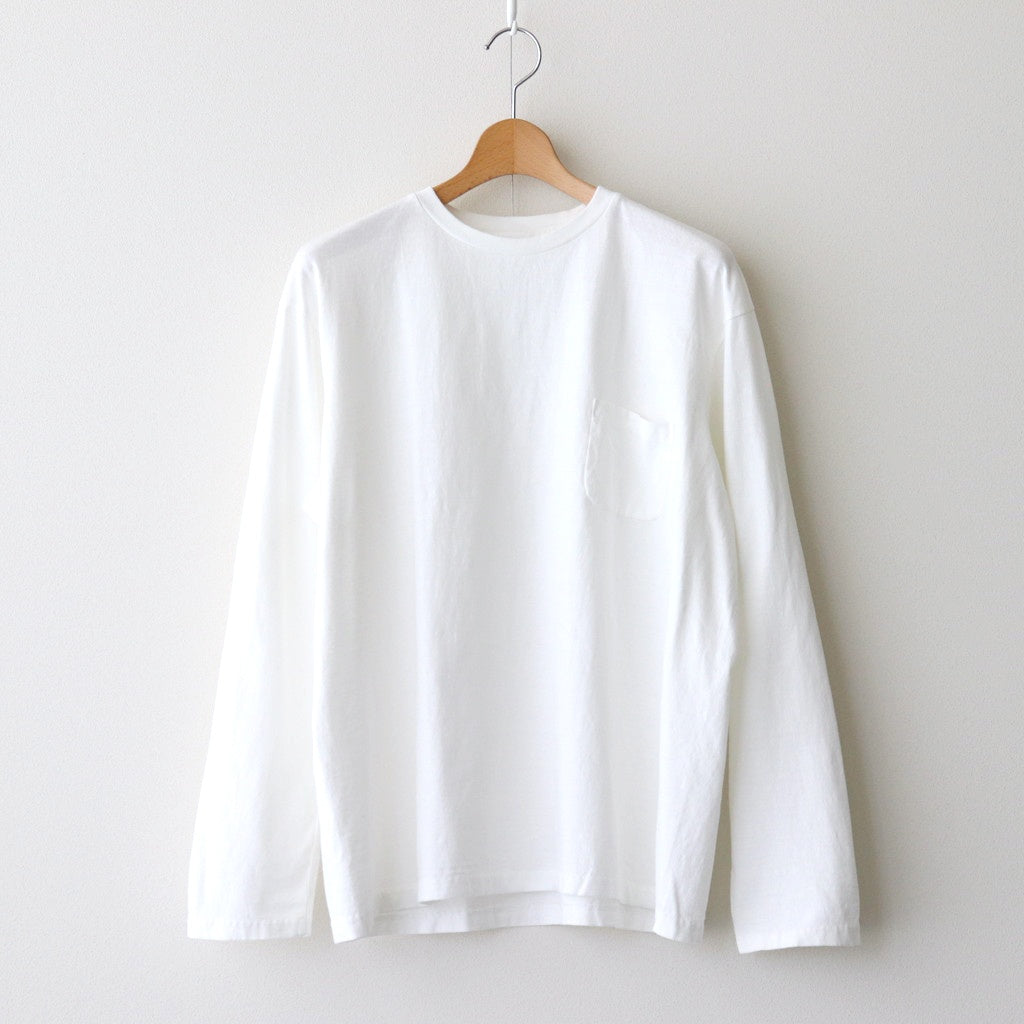 丸胴 POCKET L/S T SHIRT #white [35008]