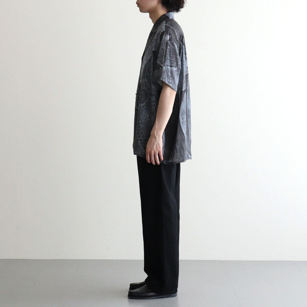 Printed Tencell Open Collar Shirt #BLACK [YK26SS01284SH]