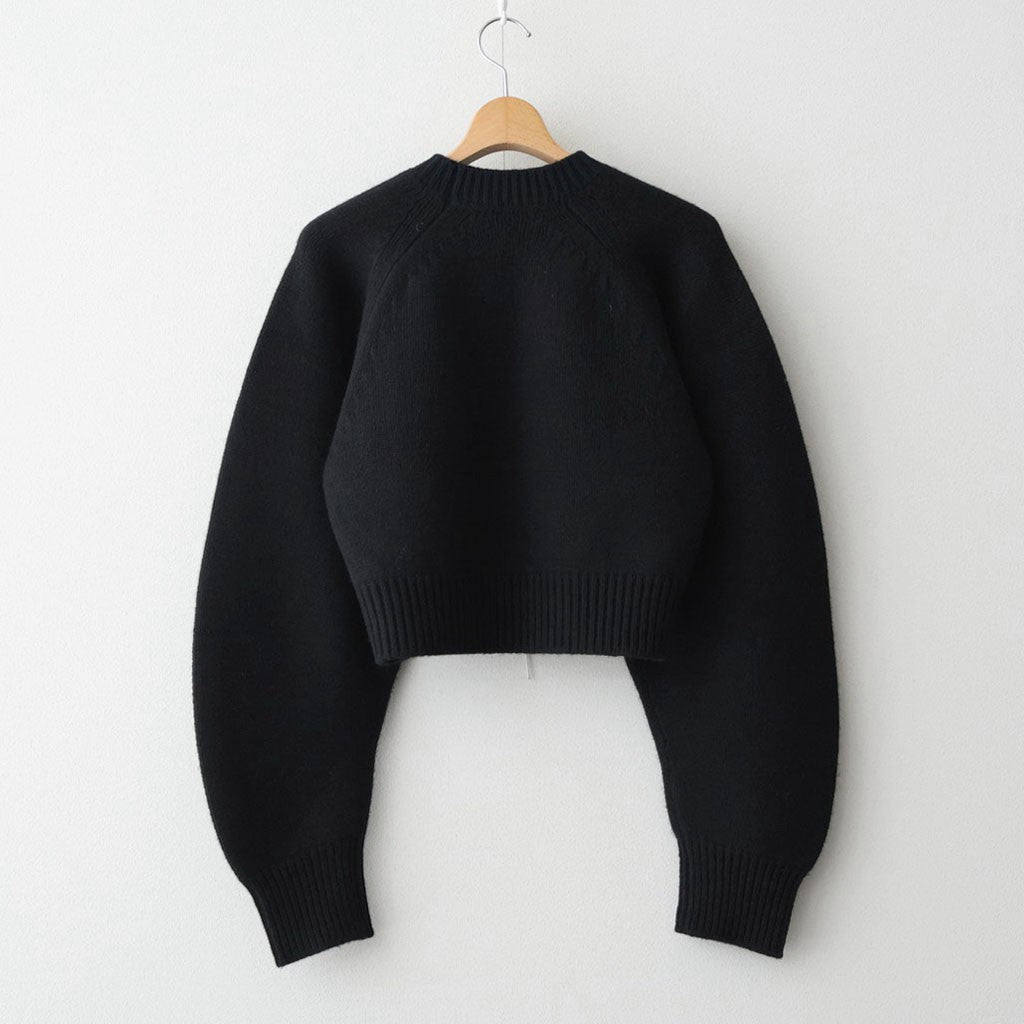 Wool 100% Raglan Knit #BLK [12520520]
