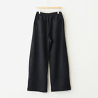 YAK/COTTON SWEAT EASY TROUSERS #BLACK [ST.1288]