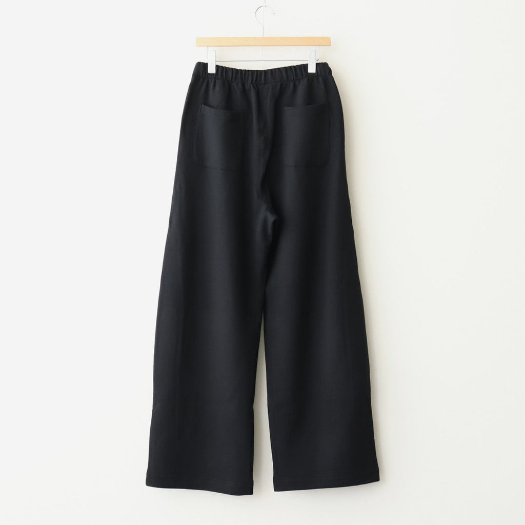 YAK/COTTON SWEAT EASY TROUSERS #BLACK [ST.1288]