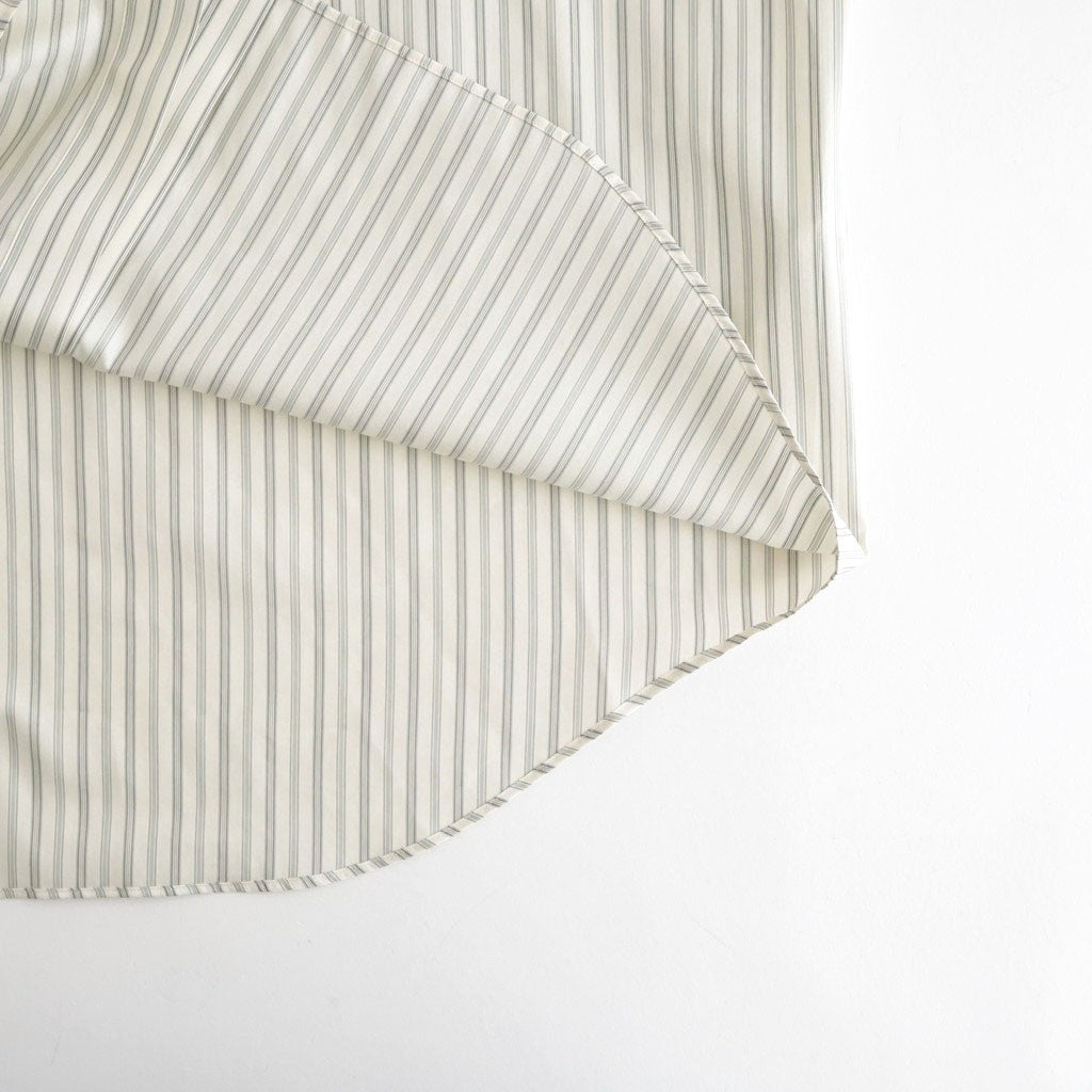 COTTON SILK STRIPE SHIRT #LIGHT GRAY STRIPE [A26AS01CS]