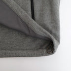 PURE SILK COMFORT FLEECE HALF ZIP P/O #TOP GRAY [A25AP02SF]