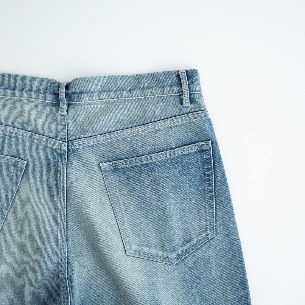 SELVEDGE FADED HEAVY DENIM WIDE PANTS #FADED INDIGO [A26AP02DH]