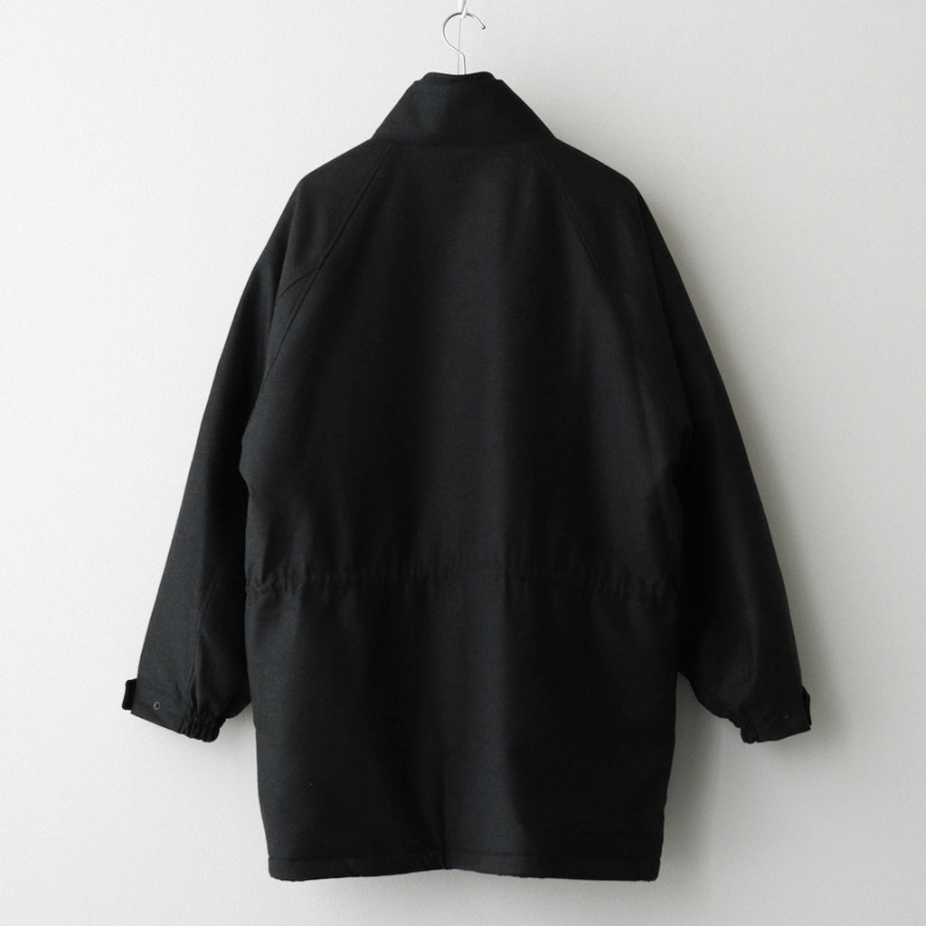 WOOL FULLING FLANNEL PADDED OVER BLOUSON #TOP CHARCOAL [A25AB02CF]