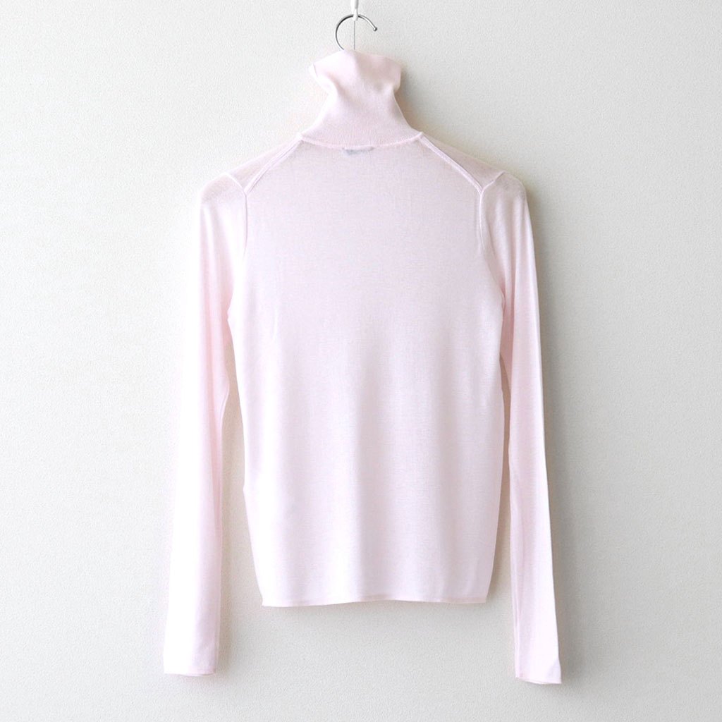 TENCEL SILK CIRCULER RIB TURTLENECK SWEATER #PINK(012) [KRAGGW0703]