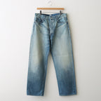 SELVEDGE FADED HEAVY DENIM WIDE PANTS #FADED INDIGO [A25AP03DH]