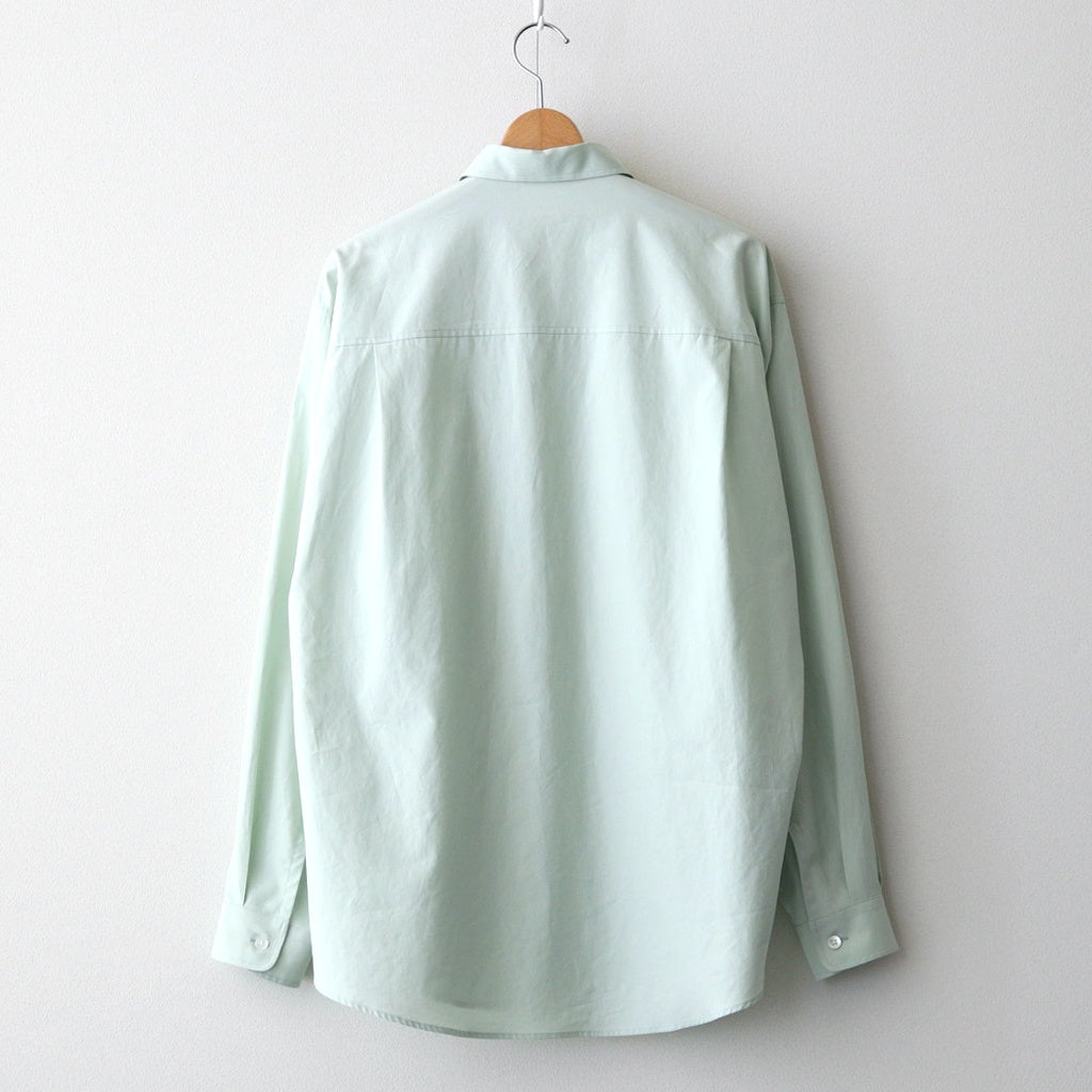 WASHED FINX TWILL BIG SHIRT #LIGHT KHAKI [A25AS02TN]