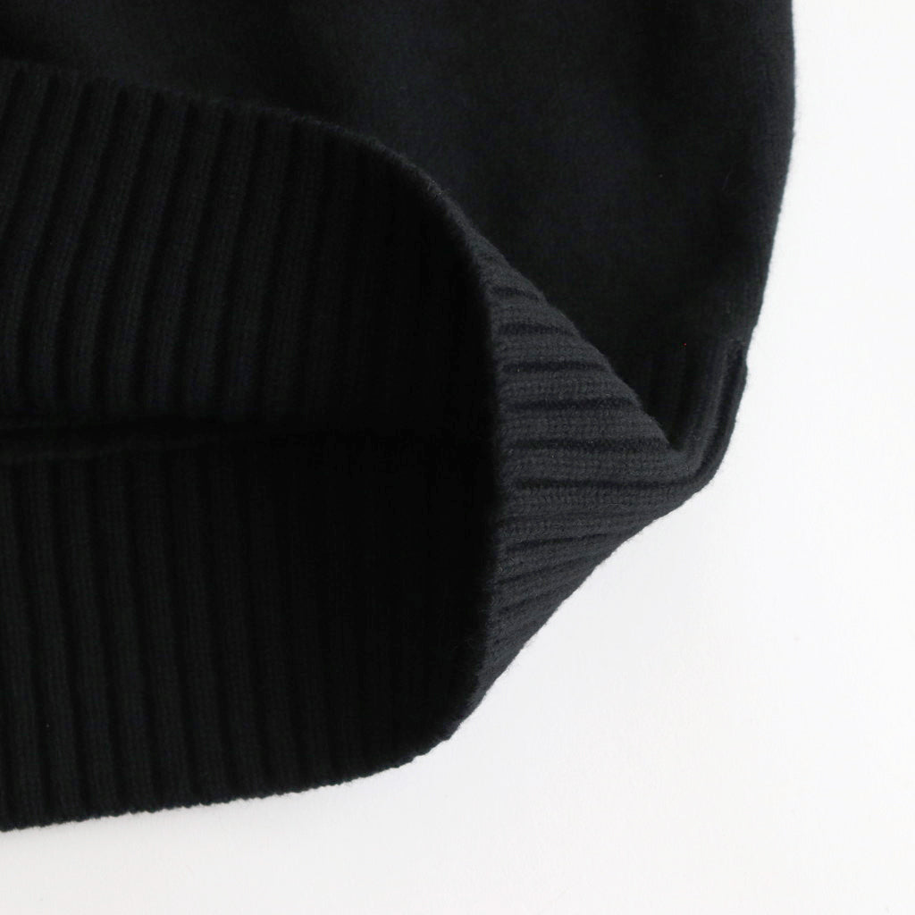 HALF ZIP PULLOVER SWEATER #BLACK [YK24FW0833S]