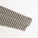 SHETLAND WOOL CASHMERE RIB KNIT P/O #LIME PURPLE STRIPE [A26AP01SB]