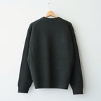 SUPER FINE WOOL RIB KNIT V-NECK P/O #TOP DARK OLIVE [A26AV03RK]