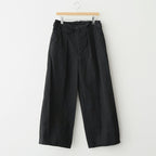 KATHARINE HAMNETT Organic Cotton Wide-leg Work Pants #BLACK [YK25FW01131P-KH]