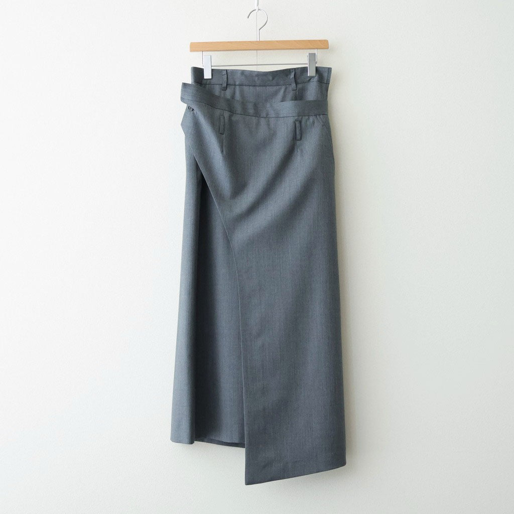 Wool Wrap Skirt #MD. GREY [I26SS-SK75]