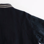 LEATHER STUDIUM JACKET #NAVY [25330210]