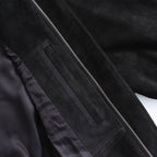 COW SUEDE ZIP SHORT JACKET #BLACK [ST.1217]