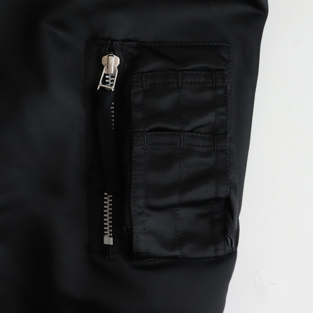 綿ナイロンダブルツイルブルゾン #BLACK [HP-J003-051]