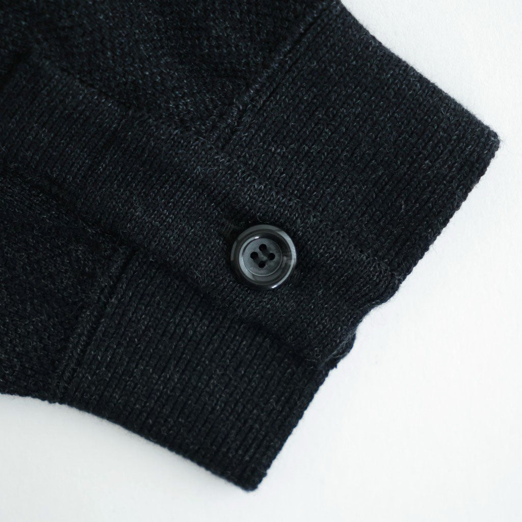 Co/Wo Moss Stitch Zip Blouson #BLACK [2603-003]
