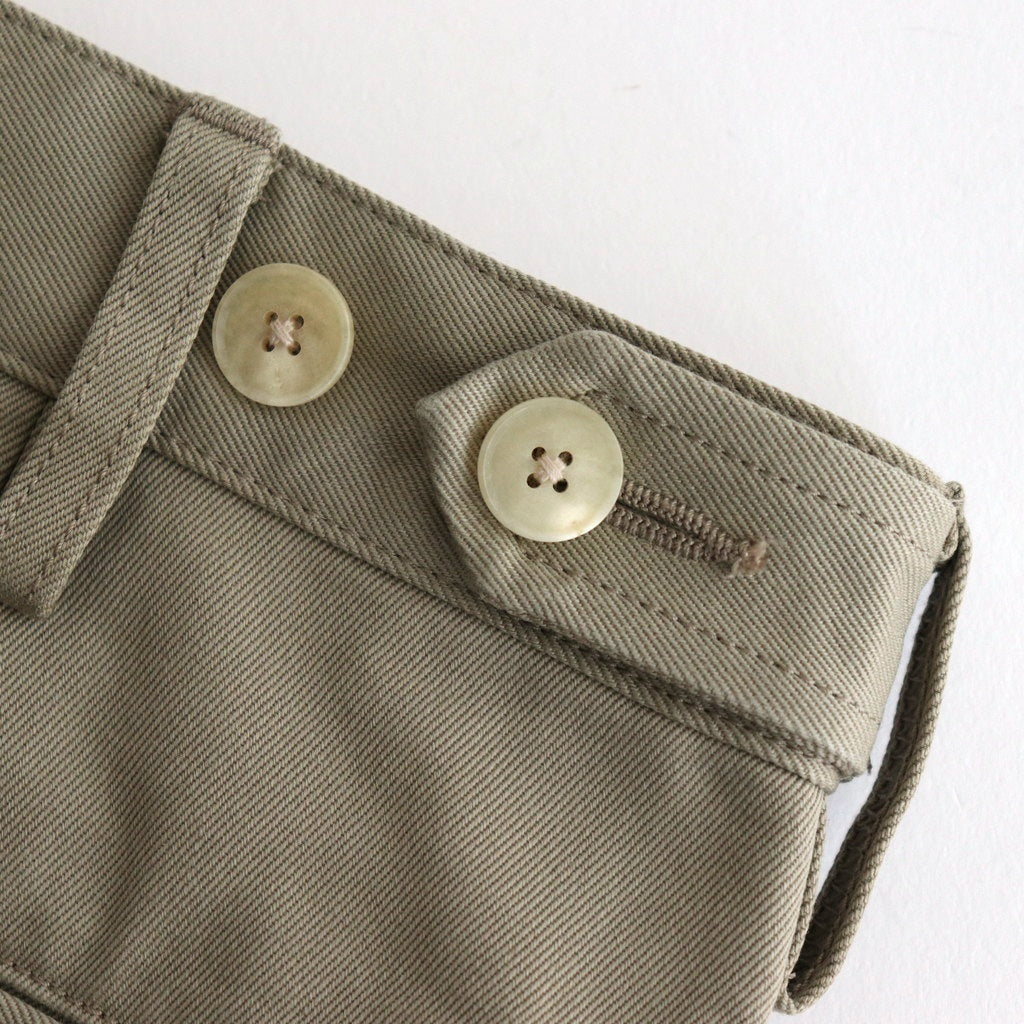 WASHED FINX CHINO ONE-TUCK PANTS #LIGHT KHAKI [A25SP02FC]