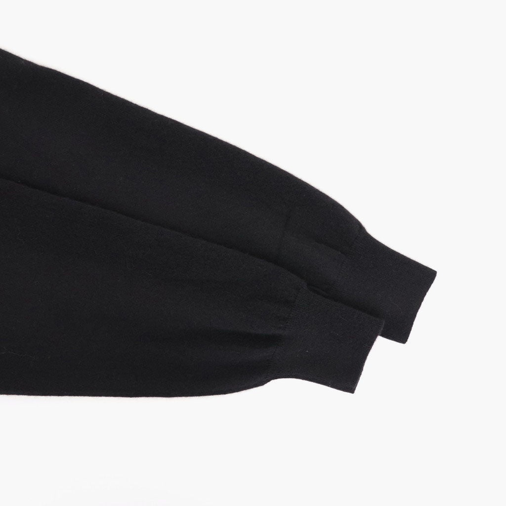PURE CASHMERE KNIT V NECK LS #BLACK [ST.1629]