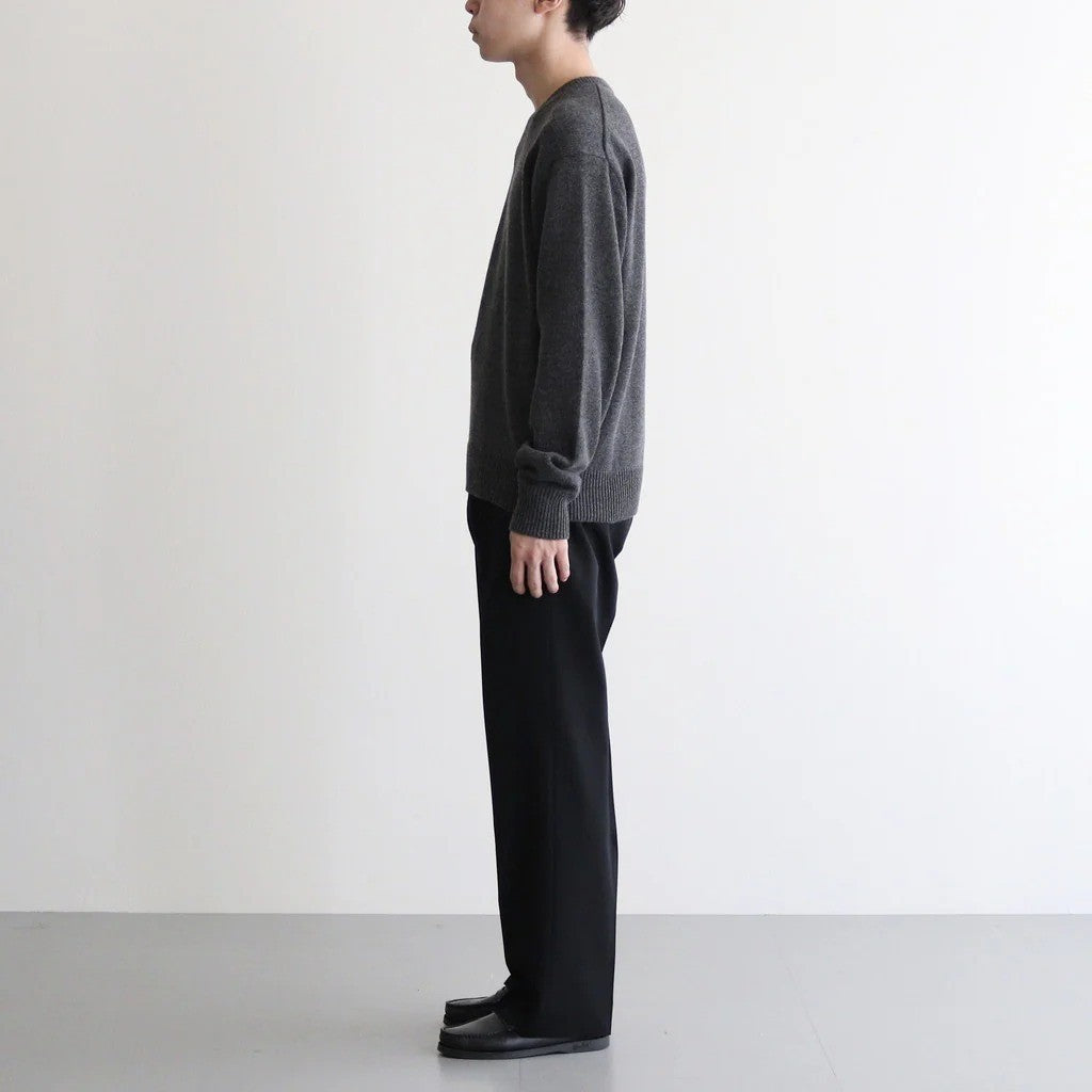 LIGHT WOOL MAX GABARDINE SLACKS #TOP BLACK [A26AP02MG]