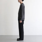 LIGHT WOOL MAX GABARDINE SLACKS #TOP BLACK [A26AP02MG]