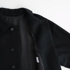 WOOL CASHMERE RAGLAN SLEEVE BALMACAAN COAT #BLACK [ST.1535]