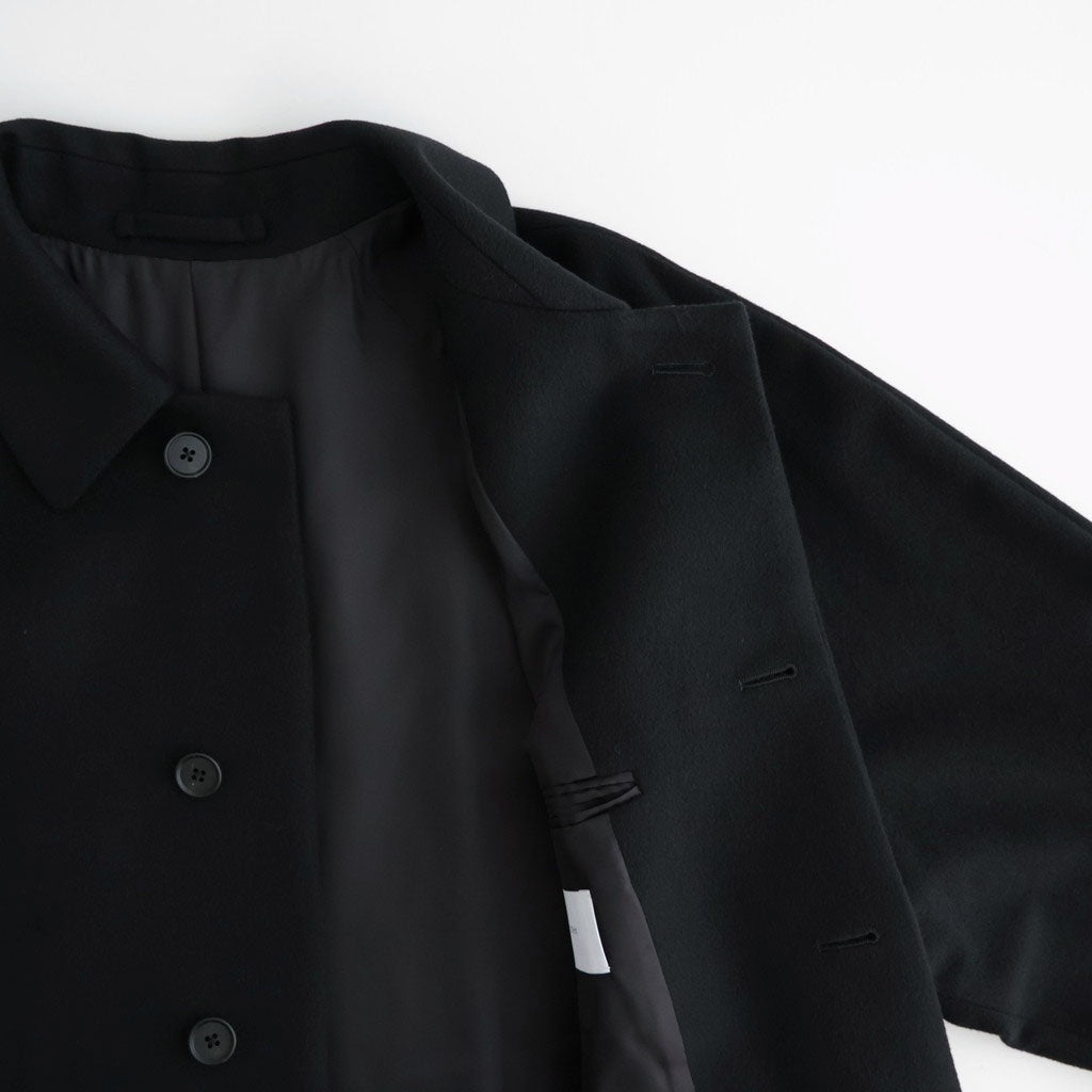 WOOL CASHMERE RAGLAN SLEEVE BALMACAAN COAT #BLACK [ST.1535]