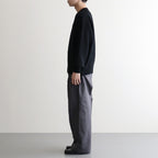 EXTRA FINE WOOL WARM KNIT CREW NECK LS #BLACK [ST.1289]