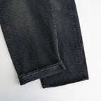 ROUND DENIM PANTS #BLACK [ST.1572]