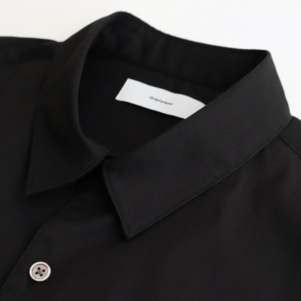 Solotex Twill S/S Oversized Box Shirt #BLACK [GM251-50323B]