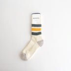 COARSE RIBBED OLDSCHOOL CREW SOCKS #D.GREEN/YELLOW [R1255-AW25]