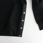 綿裏毛×綿ナイロンウェザー スウェット #BLACK [HO-T004-051]