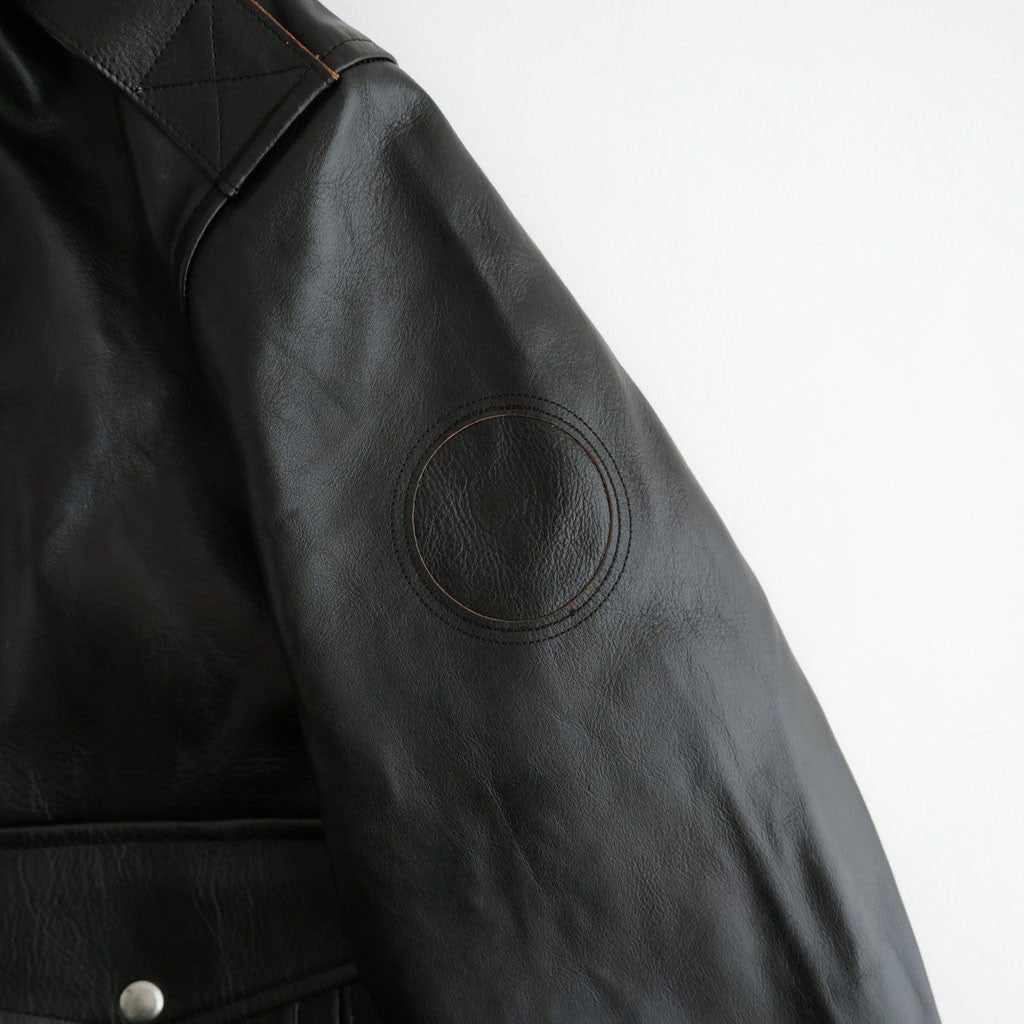 SHRINK LEATHER G-1 JACKET #BLACK SHRINK [26330705]