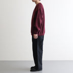 SQUARE PANNEL MOHAIR CARDIGAN #BURGUNDY [YK23FW0590S]